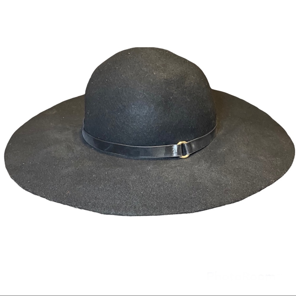 D&Y Wool Floppy Hat Black Woman’s One Size Fits Most